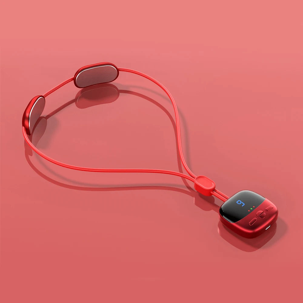 Mini Hanging Neck Massager EMS Muscle Massager Portable Hot Compress Neck and Cervical Spine Massager SPA Relaxation Treatment