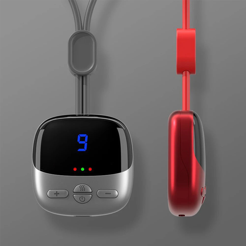 Mini Hanging Neck Massager EMS Muscle Massager Portable Hot Compress Neck and Cervical Spine Massager SPA Relaxation Treatment